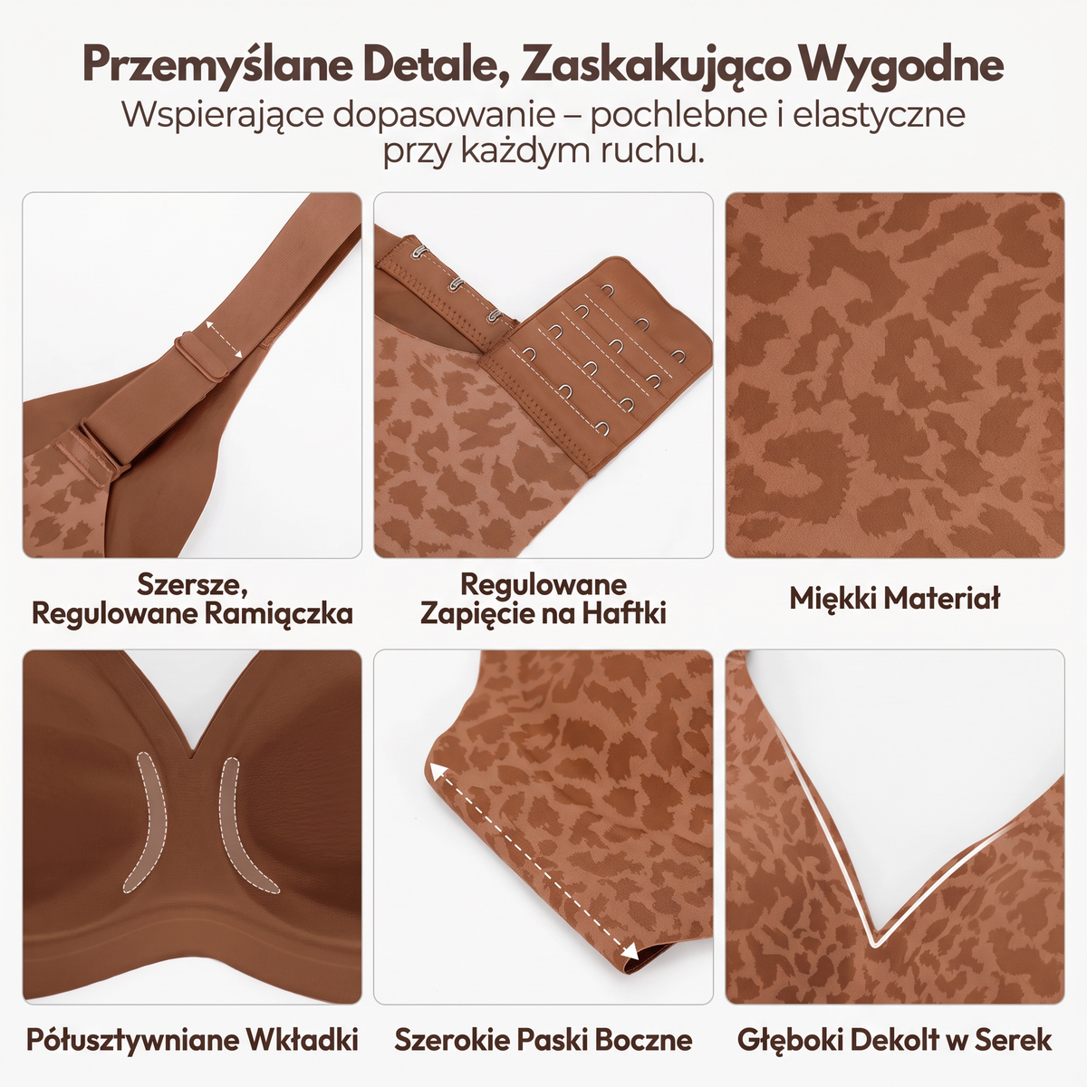 Przemyślane detale — ramiączka, zapięcie, materiał